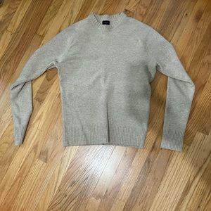 JCREW MERINO WOOL TAN SWEATER CREWNECK SIZE S